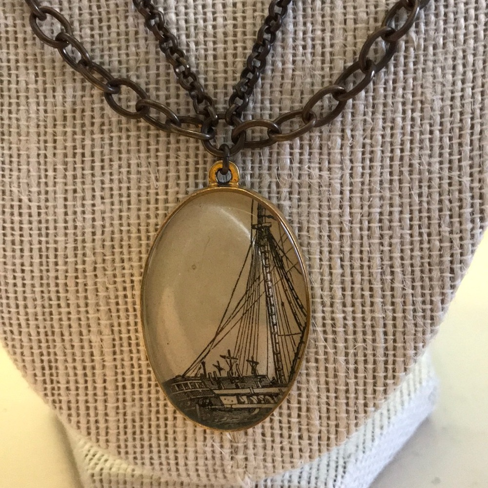 Handmade Clipper Ship Necklace